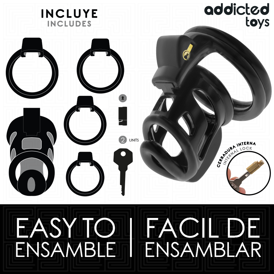 Addicted Toys Locked - Gilden Cage Cușcă pentru Penis din Metal 8.5 cm 5 img 207038 c4fa809bc79037c6af6bba4f2f8dfd40 1