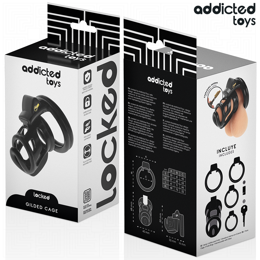 Addicted Toys Locked - Gilden Cage Cușcă pentru Penis din Metal 8.5 cm 6 img 207039 207dce07a1abc6f668fb8a2bcef6d164 1