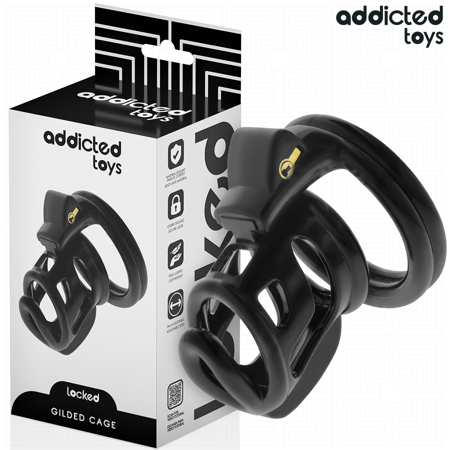 Addicted Toys Locked - Gilden Cage Cușcă pentru Penis din Metal 8.5 cm 1 img 207040 9852973f10f61feeba2e138b4ed503f5 1