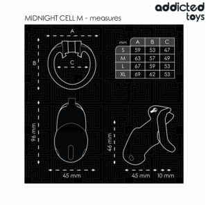 Addicted Toys - Locked - Mindnight Cell Cușcă pentru Penis, Mărime M 14 Addicted Toys - Locked - Mindnight Cell Cușcă pentru Penis, Mărime M - imagine 7
