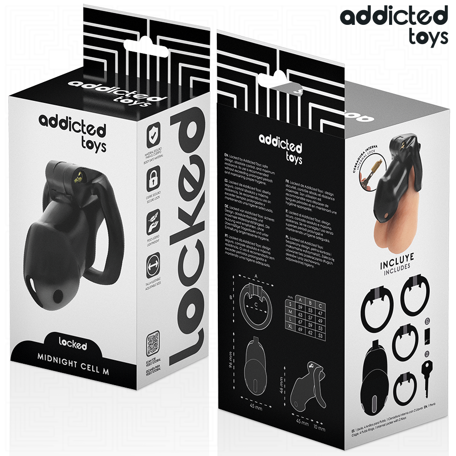 Addicted Toys - Locked - Mindnight Cell Cușcă pentru Penis, Mărime M 3 img 207055 452ba7cebe26be459623079bb4e33447 1