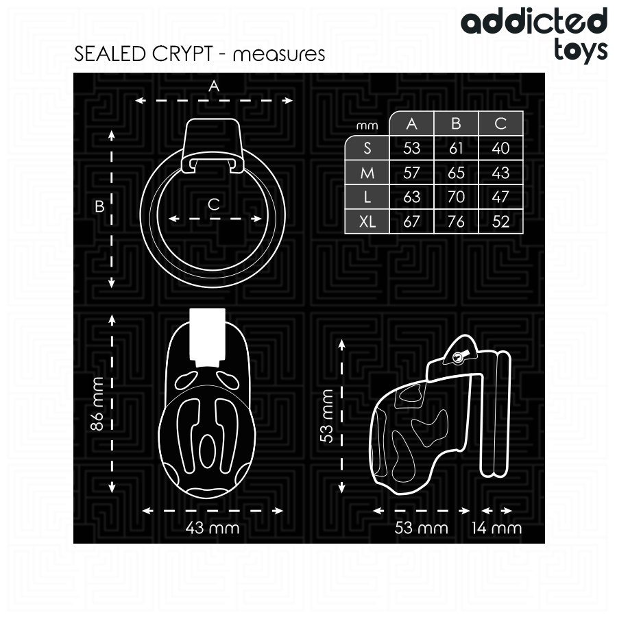 Addicted Toys - Locked Sealed Crypt Cușcă de Castitate pentru Penis 8 cm 2 img 207077 193f60747c75f74064efd0a1463a4595 1