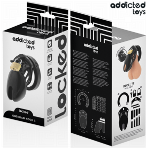 Addicted Toys - Locked - Obsidian Hold Cușcă pentru Penis Mărime S 12 Addicted Toys - Locked - Obsidian Hold Cușcă pentru Penis Mărime S - imagine 5
