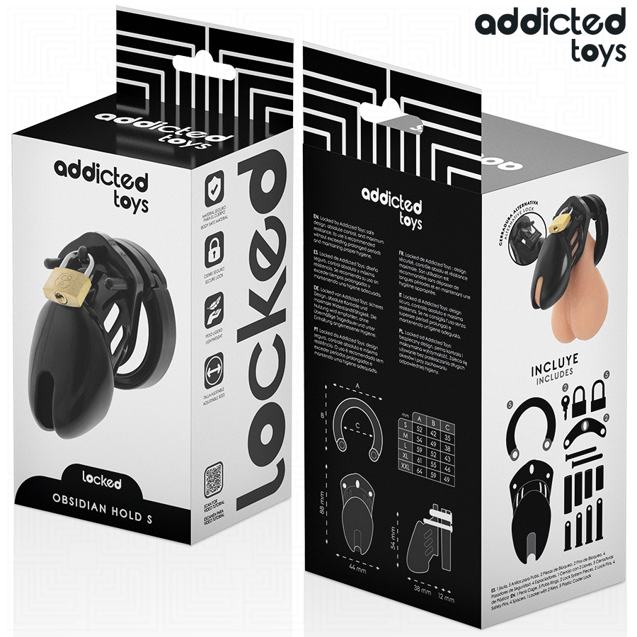 Addicted Toys - Locked - Obsidian Hold Cușcă pentru Penis Mărime S 5 img 207095 0a8df5ac5a2569d590fb976efcbab348 1