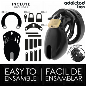 Addicted Toys - Locked - Obsidian Hold Cușcă pentru Penis Mărime S 13 Addicted Toys - Locked - Obsidian Hold Cușcă pentru Penis Mărime S - imagine 6