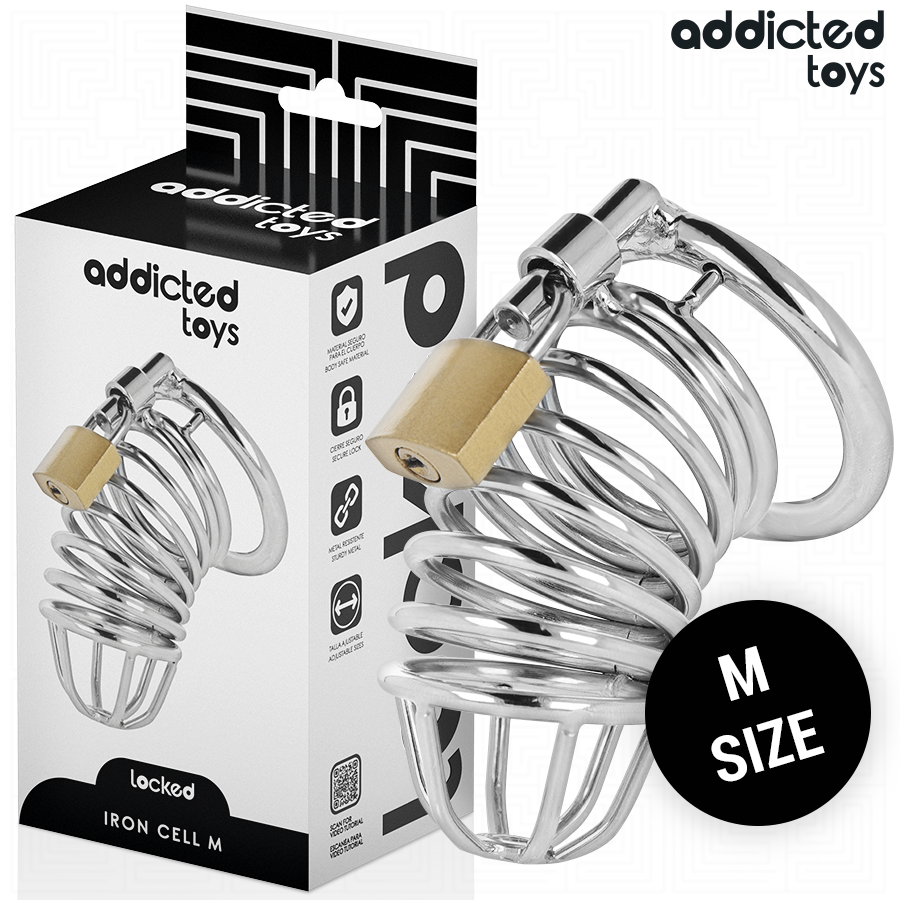 Addicted Toys Locked - Iron Cell Cușcă Metalică pentru Penis Size M 1 img 207113 fea75abb171ca8bf482de8f3c23041a8 1