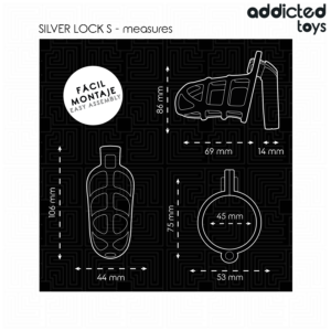 Addicted Toys Locked-Silver Lock Cușcă Metalică pentru Penis 11 Addicted Toys Locked-Silver Lock Cușcă Metalică pentru Penis - imagine 4
