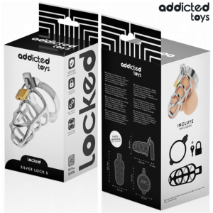Addicted Toys Locked-Silver Lock Cușcă Metalică pentru Penis 12 Addicted Toys Locked-Silver Lock Cușcă Metalică pentru Penis - imagine 5