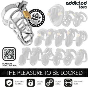 Addicted Toys Locked-Silver Lock Cușcă Metalică pentru Penis 13 Addicted Toys Locked-Silver Lock Cușcă Metalică pentru Penis - imagine 6