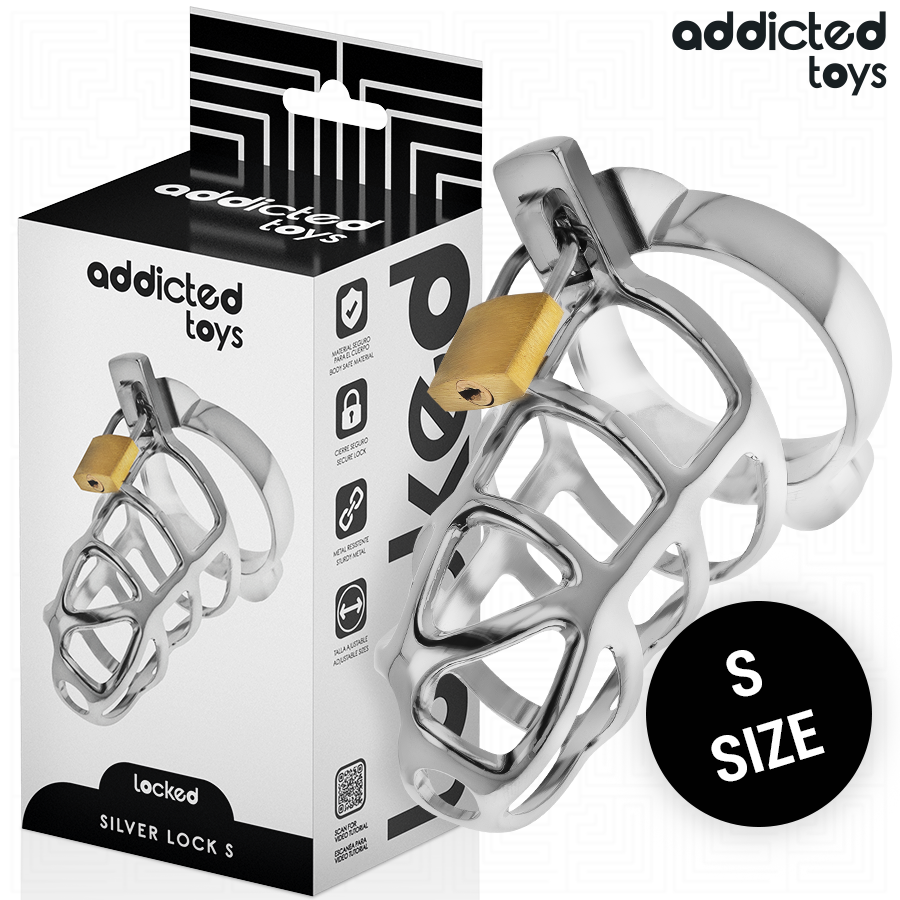 Addicted Toys Locked-Silver Lock Cușcă Metalică pentru Penis 2 img 207145 f7cdbe8e6d86b0491cf22d7c5adb23ed 1