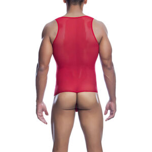 Mob-Bodysheer Transparent Roșu, S/M/L/XL - imagine 3