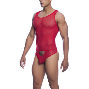 Mob-Bodysheer Transparent Roșu, S/M/L/XL - imagine 6