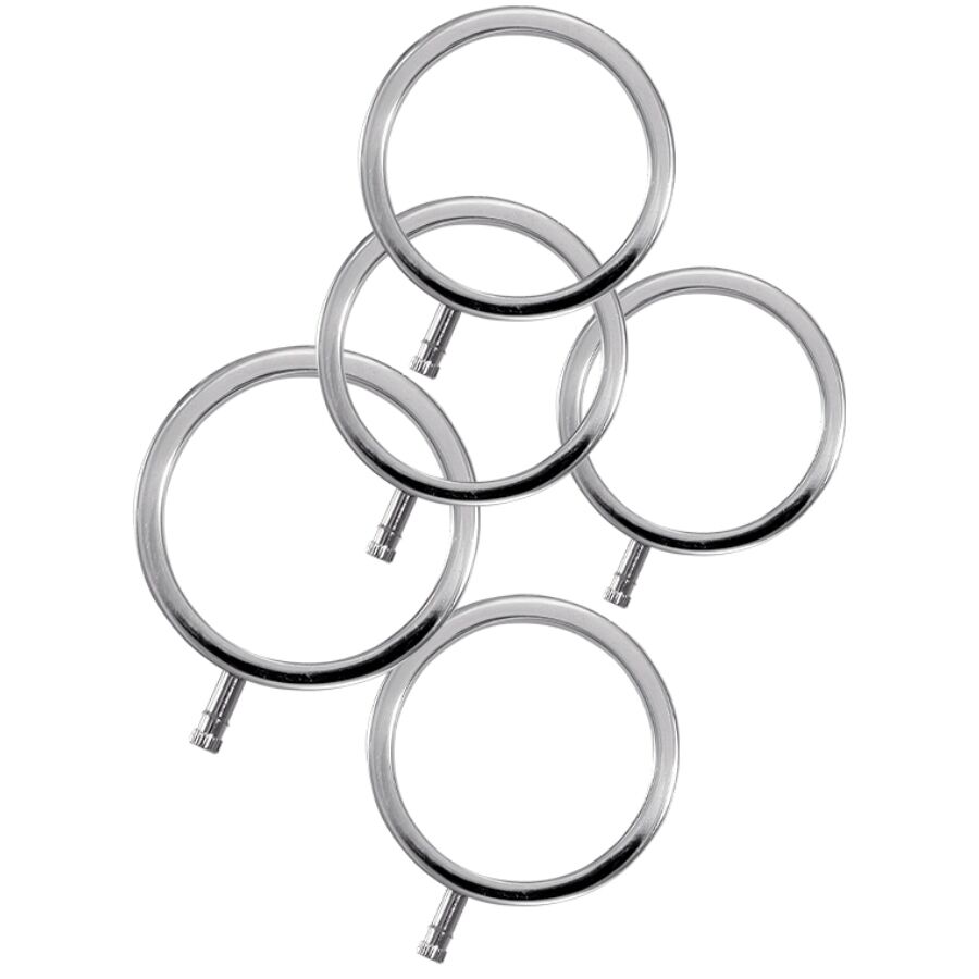 Electrastim-Electrarings Inele Metalice pentru Penis, Pachet 5 1 Electrastim-Electrarings Inele Metalice pentru Penis, Pachet 5 · Accesorii BDSM