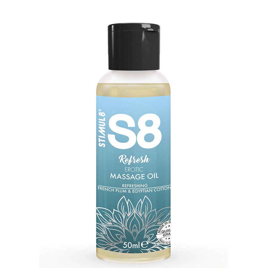 STIMUL8 - S8 Refresh Ulei de Masaj Erotic Bumbac Egiptean 50 ml 1 img 208722 2c94840eb20b9a7c17a363f44f2c0161 1