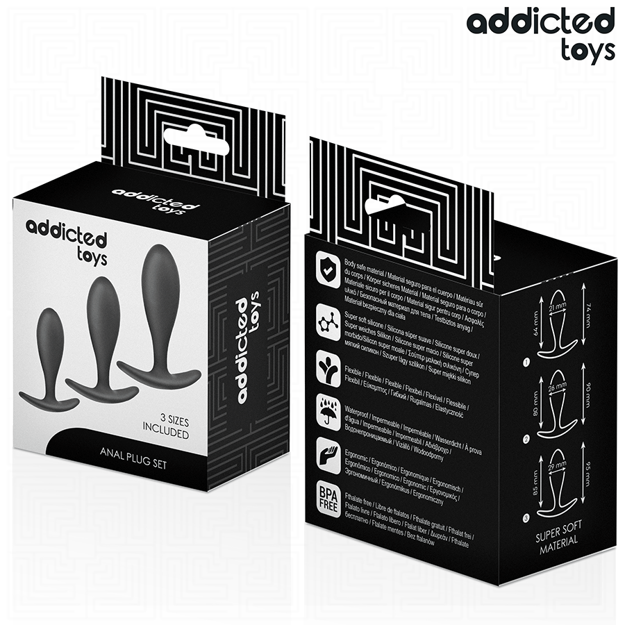 Addicted Toys - Set de 3 Pluguri Anale din Silicon Model 2 7 img 208814 745d6abb533b3595305fb0b7b4c8d343 1