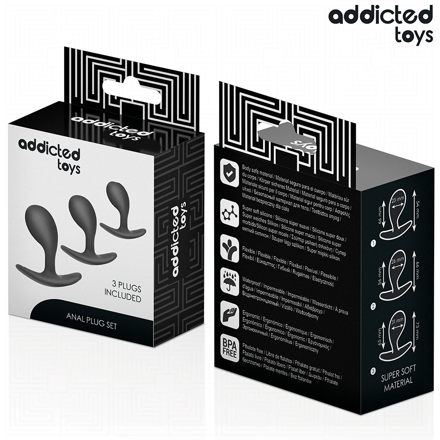 Addicted Toys - Set de 3 Pluguri Anale din Silicon Model 3 7 img 208820 1a2f30d0a942bd1aa4d80e104cd934cd 1