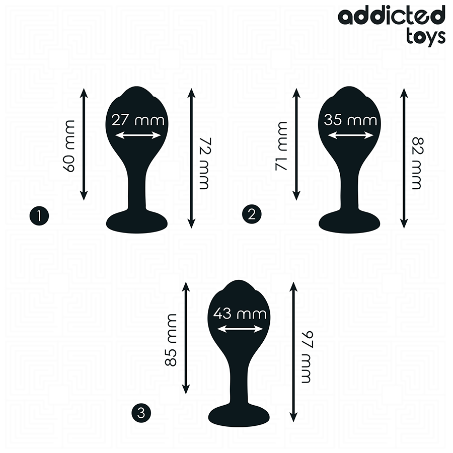 Addicted Toys - Set de 3 Pluguri Anale din Silicon cu Bijuterie 2 img 208825 aa0f4ff40c61a79bddfb5f8f9ccf7fc8 1
