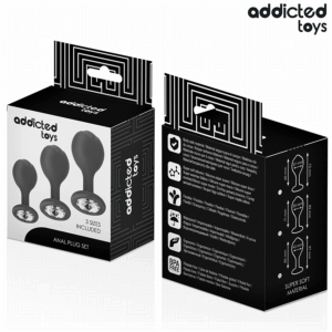 Addicted Toys - Set de 3 Pluguri Anale din Silicon cu Bijuterie 12 Addicted Toys - Set de 3 Pluguri Anale din Silicon cu Bijuterie - imagine 5