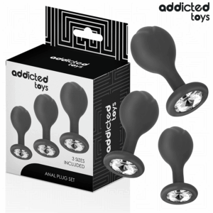 Addicted Toys - Set de 3 Pluguri Anale din Silicon cu Bijuterie 14 Addicted Toys - Set de 3 Pluguri Anale din Silicon cu Bijuterie - imagine 7