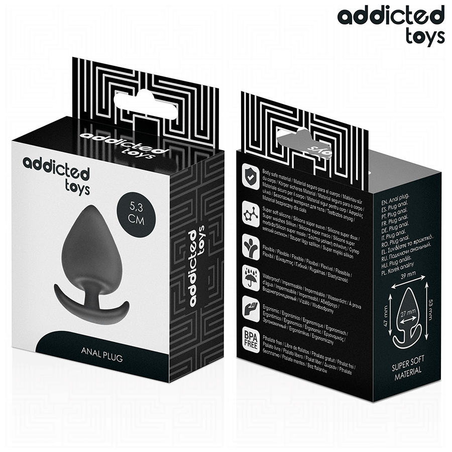 Addicted Toys-Anal Plug Silicone Size S 5.3 cm · Jucarii Anale (imaginea 7)