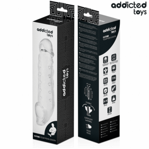 Addicted Toys-Extensie Transparentă pentru Penis, Mărime S 23 cm · Inele & Mansoane Penis (imaginea 7)