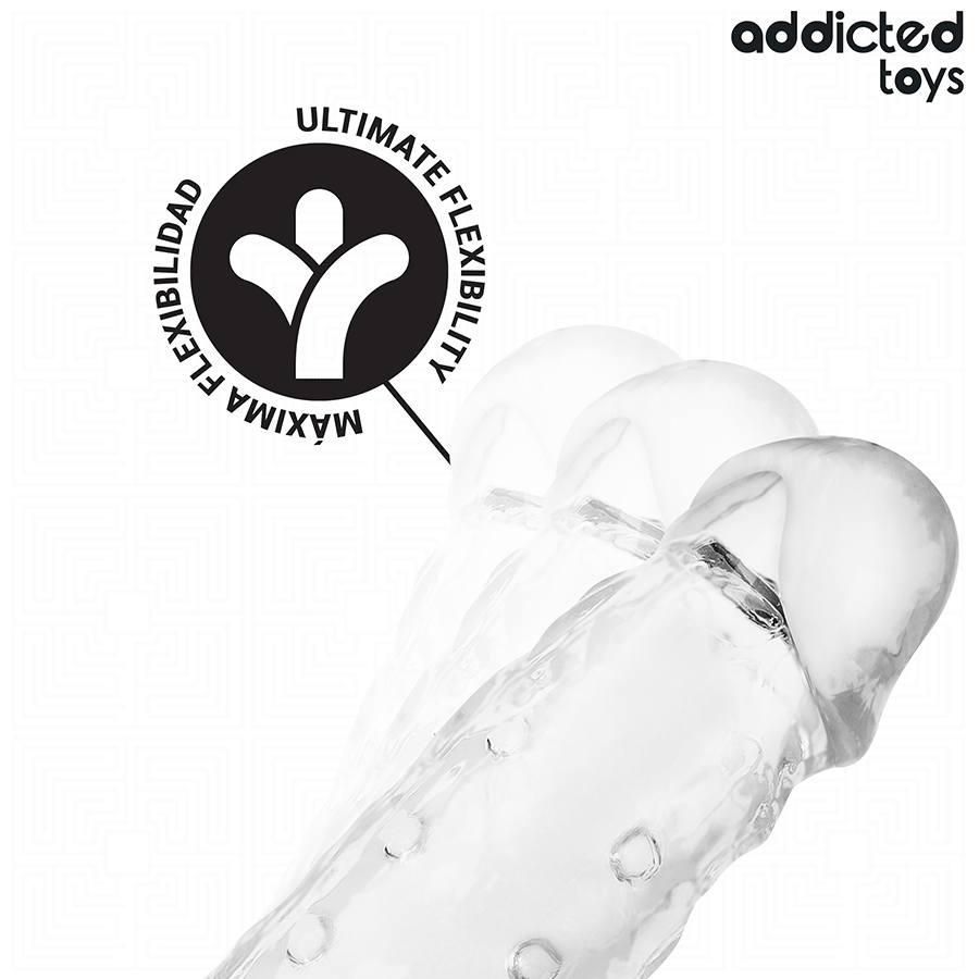Addicted Toys-Teacă Transparentă pentru Penis M 27 cm · Inele & Mansoane Penis (imaginea 5)