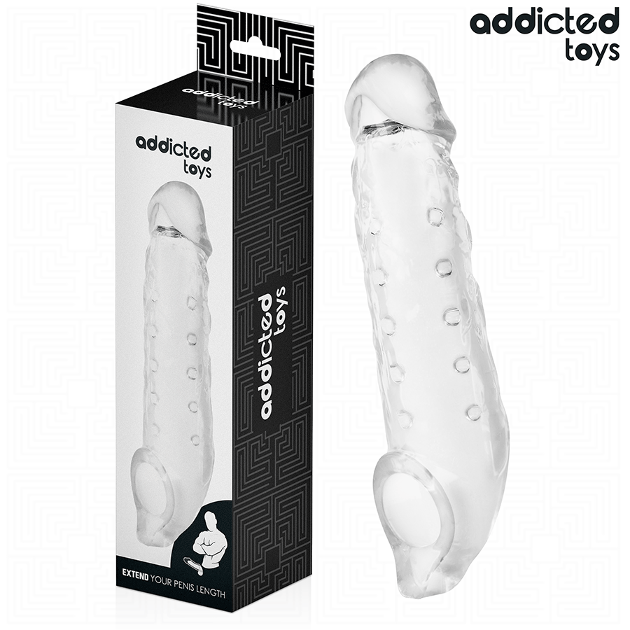 Addicted Toys-Teacă Transparentă pentru Penis M 27 cm · Inele & Mansoane Penis (imaginea 2)