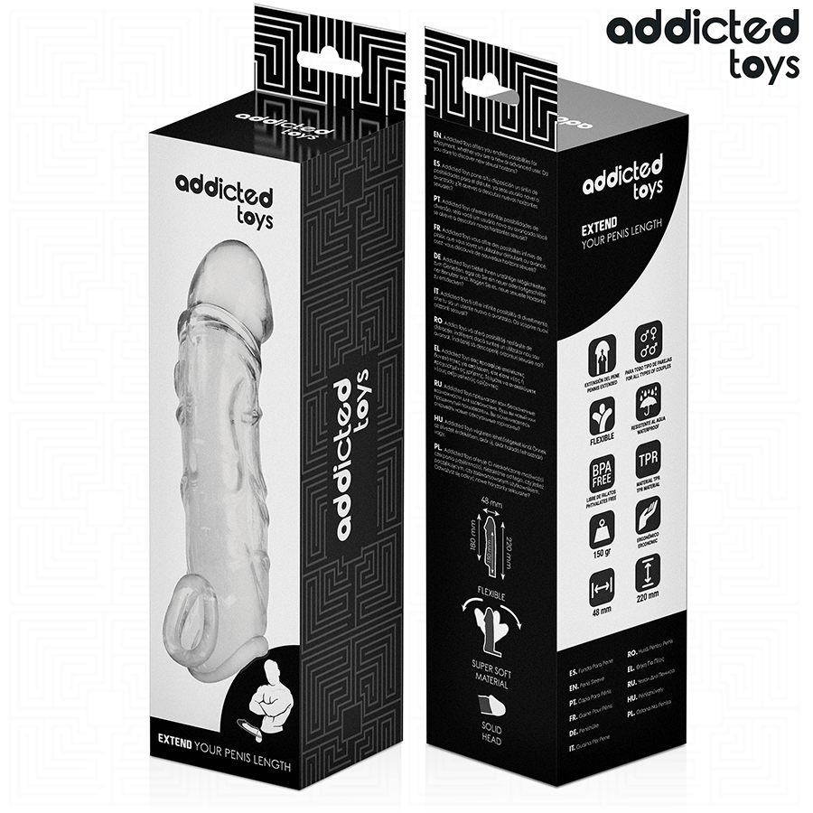 Addicted Toys-Extensor de Penis Transparent 27 cm 7 Addicted Toys-Extensor de Penis Transparent 27 cm · Inele & Mansoane Penis (imaginea 7)