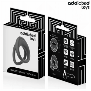 Addicted Toys - Inel Dublu Texturat pentru Penis 12 Addicted Toys - Inel Dublu Texturat pentru Penis - imagine 6