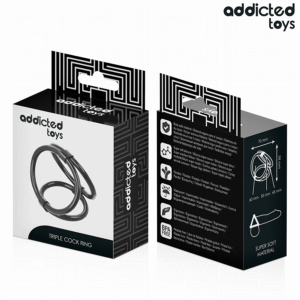 Addicted Toys - Inel Triplu pentru Penis - imagine 7