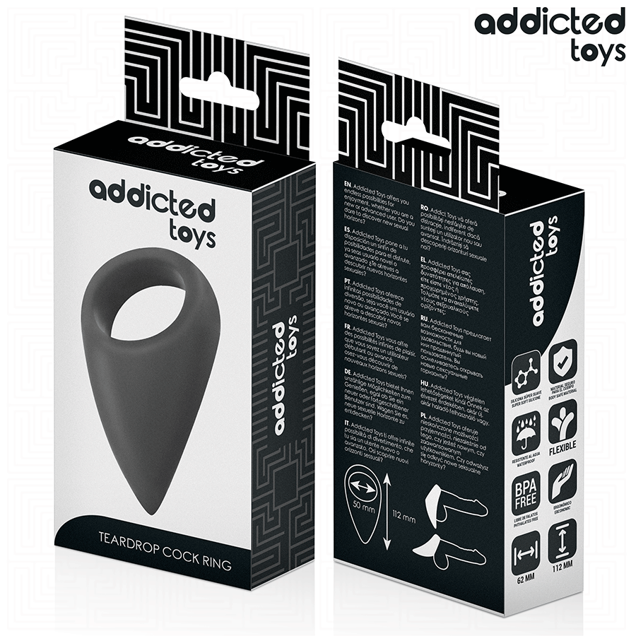 Addicted Toys Inel pentru Penis în Formă de Lacrimă 7 img 209063 7b122faceeeda20db8eead3517ba8e65 1