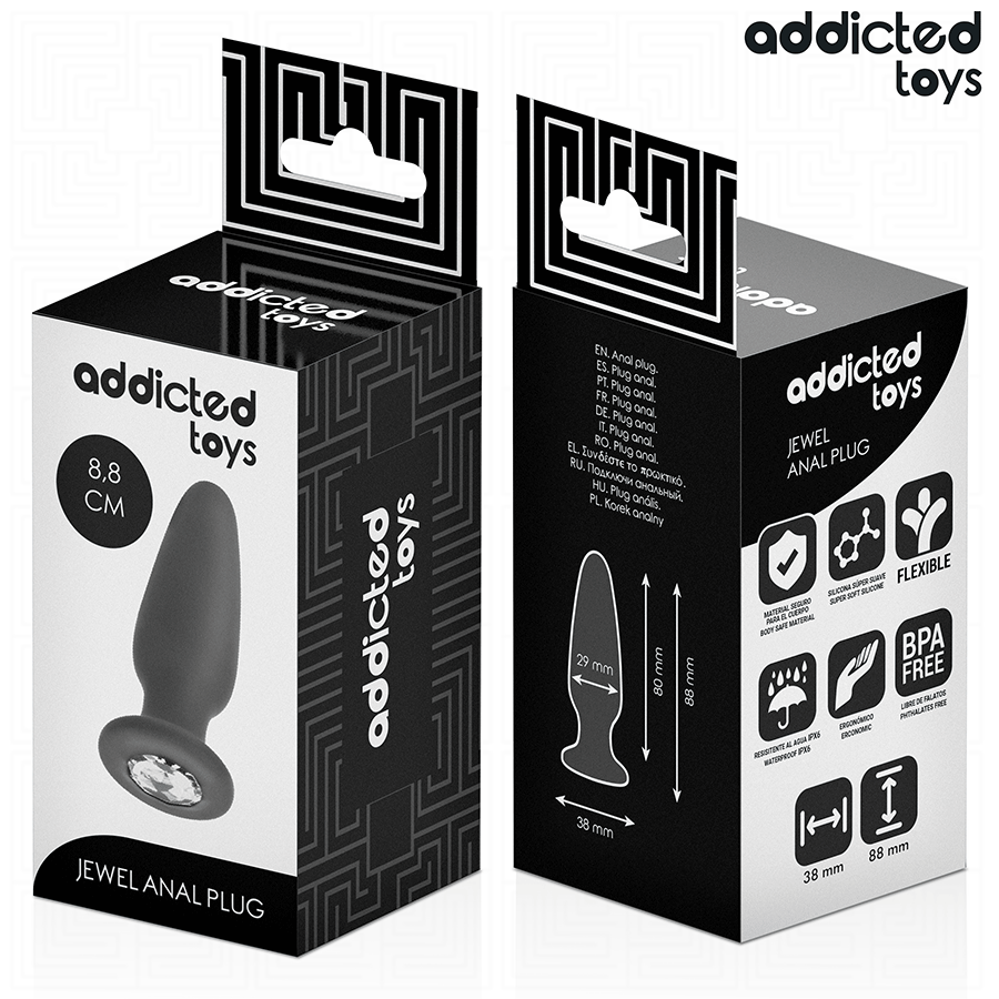 Addicted Toys-Anal Plug cu Bijuterie, Silicon S 8.8 cm · Jucarii Anale (imaginea 3)
