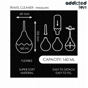 Addicted Toys - Irigator Anal de Călătorie M-160 ml 10 Addicted Toys - Irigator Anal de Călătorie M-160 ml - imagine 3