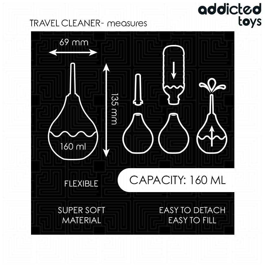 Addicted Toys - Irigator Anal de Călătorie M-160 ml 3 img 209111 150669bf4957e2ae23f2271de0ae0644 1