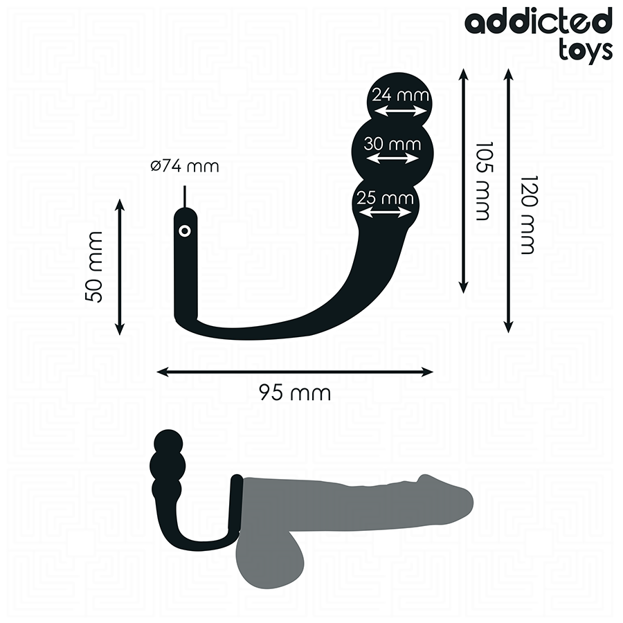 Addicted Toys-Plug Anal cu Inel din Silicon Model 1 · Jucarii Anale (imaginea 5)