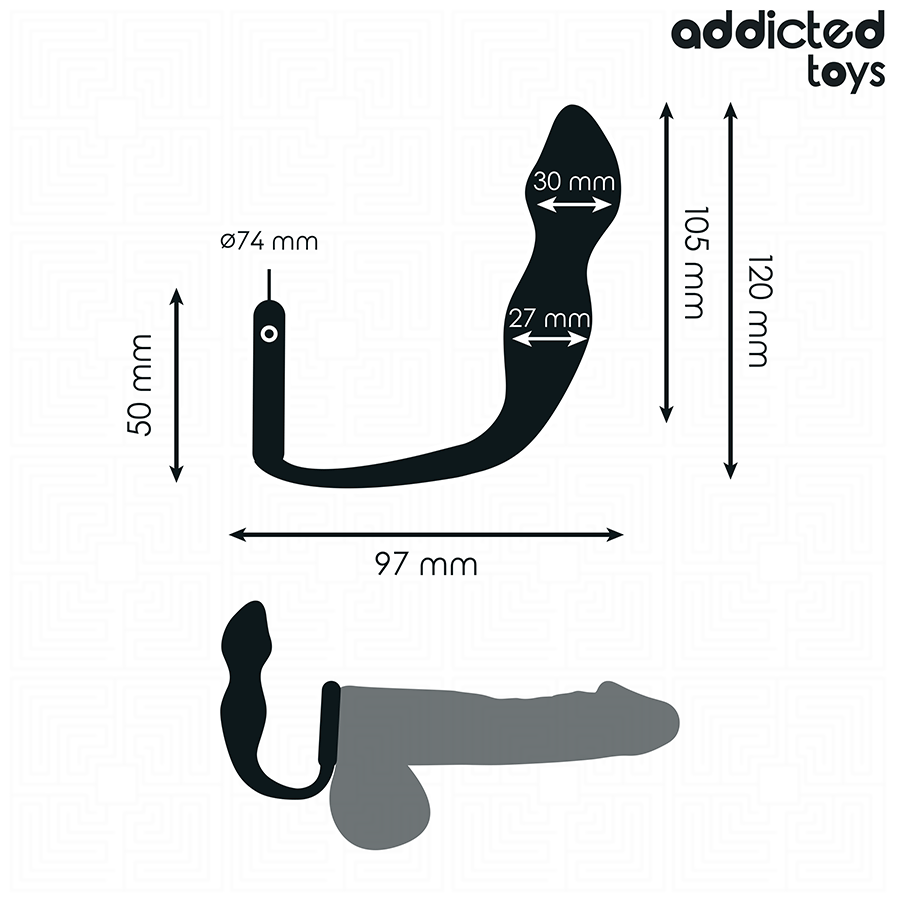 Addicted Toys-Anal Plug cu Inel din Silicon Model 2 · Jucarii Anale (imaginea 4)