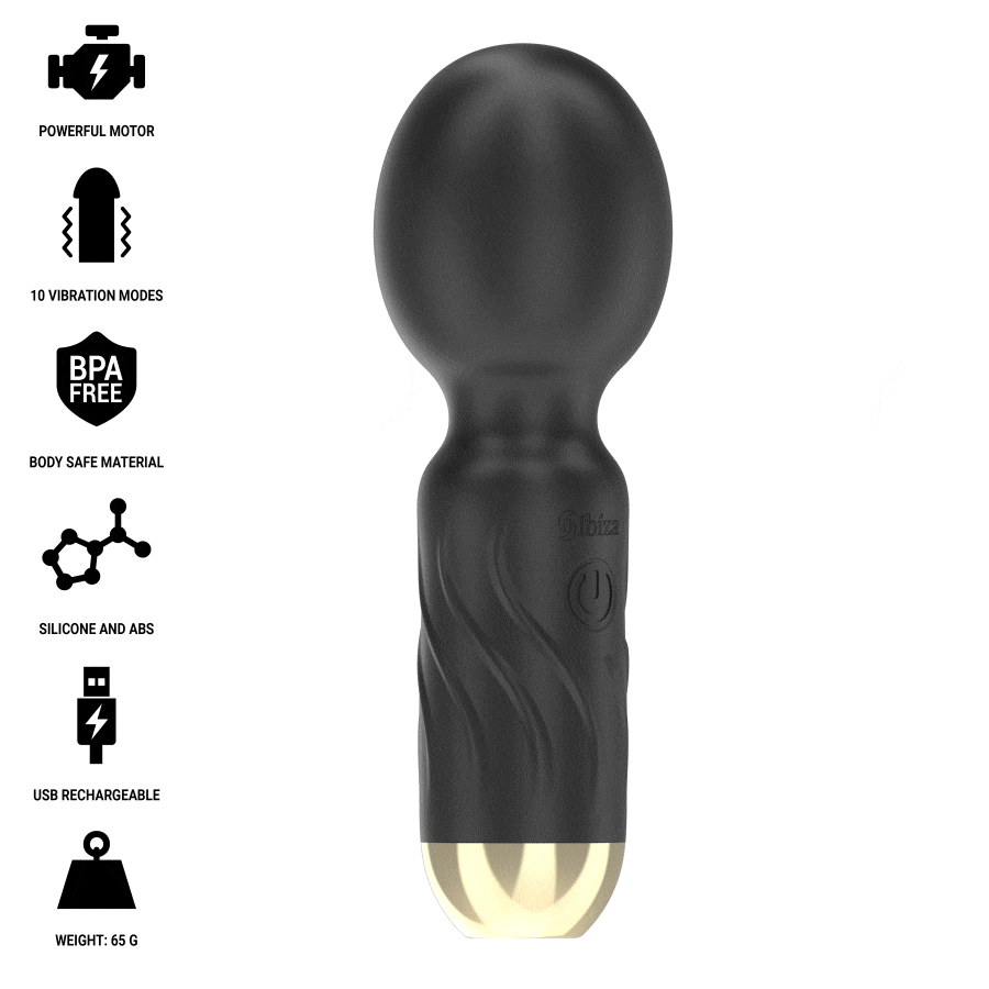 Ibiza-Pocket Wand Vibrator-Silicon, 10 Trepte, Reincarcabil, USB 2 img 209315 300f0b9fd066f9fa61fbbc0b8d62a00c 1