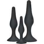 Toyjoy-Curvy Companions Set 3 Pluguri Anale Negre-Silicon · Jucarii Anale