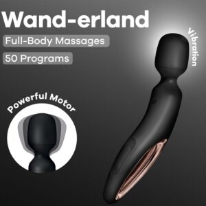 Satisfyer Wand-Wand-erland Masajer Vibrant Negru-Silicon, 10 8 Satisfyer Wand-Wand-erland Masajer Vibrant Negru-Silicon, 10 - imagine 2