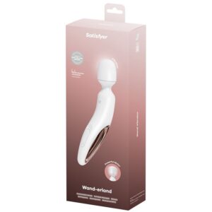 Satisfyer Wand-Wand-erland Masajer Vibrant Alb-Silicon, 10 Trepte - imagine 4