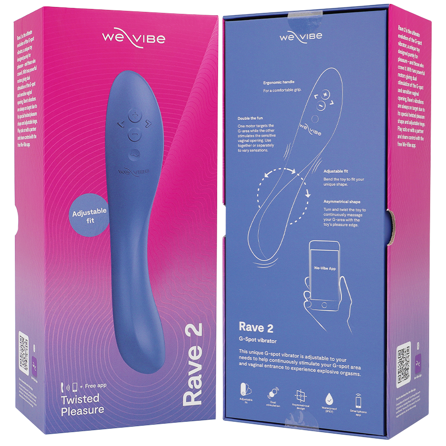 We-vibe-Rave 2 Vibrator pentru Punctul G, Albastru/Fucsia-Silicon · Vibratoare (imaginea 4)