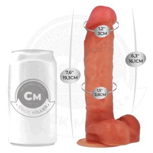 Cock Miller-Dildo Hiperrealist Articulabil 19.3 cm-Silicon - imagine 9