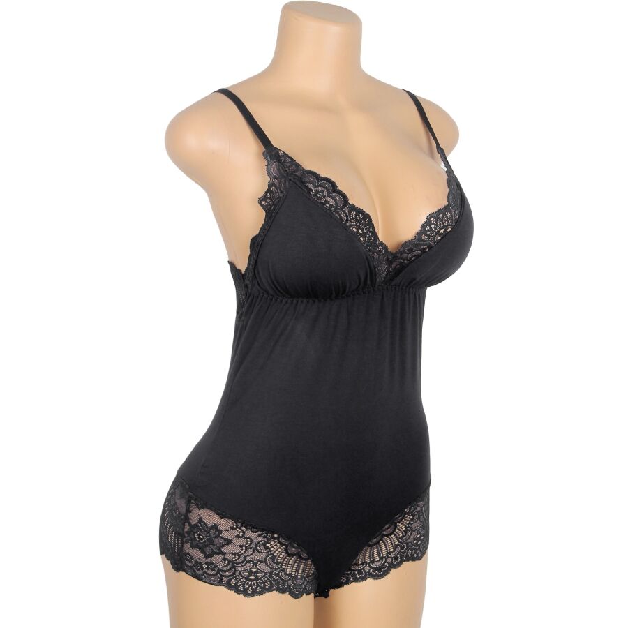Subblime - Teddy Negru cu Dantelă Florală S/M 6 img 212696 f2fd64be8b6bb68a23790bab7931a465 1