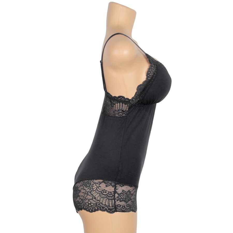 Subblime - Teddy Negru cu Dantelă Florală S/M 10 img 212700 2242209bd88796ab128bed2d2131d22e 1