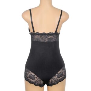 Subblime - Teddy Negru cu Detalii din Dantelă Florală, L/XL 28 Subblime - Teddy Negru cu Detalii din Dantelă Florală, L/XL - imagine 13