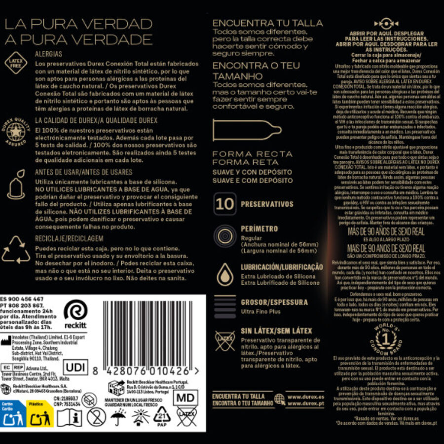 Durex Condoms-Total Connection Xl Ultra Subțire Plus fără Latex 5 img 213295 577362b5fc34bc17a4635580007746cd 1