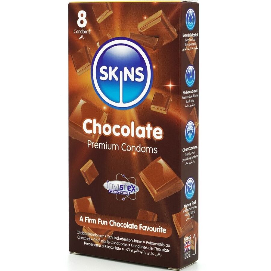 SKINS - Pachet 8 Prezervative Premium cu Aromă de Ciocolată 2 img 213361 c4055742e783d1d1e99dfe9715329b6b 1