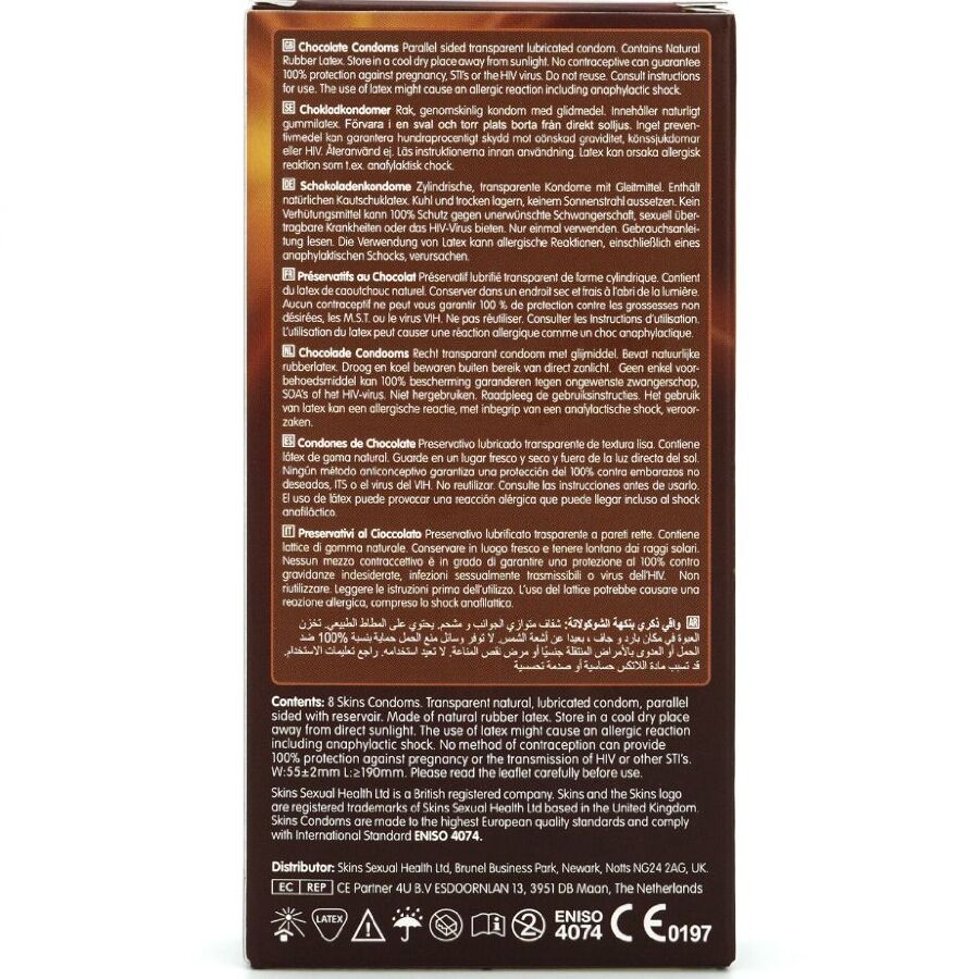 SKINS - Pachet 8 Prezervative Premium cu Aromă de Ciocolată 4 img 213363 9a596797b3f6b3595bb18dd0b043a478 1