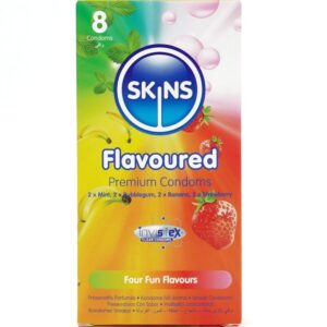 Skins-Pachet Prezervative Premium Multi-arome, 8 Bucăți 18 Skins-Pachet Prezervative Premium Multi-arome, 8 Bucăți