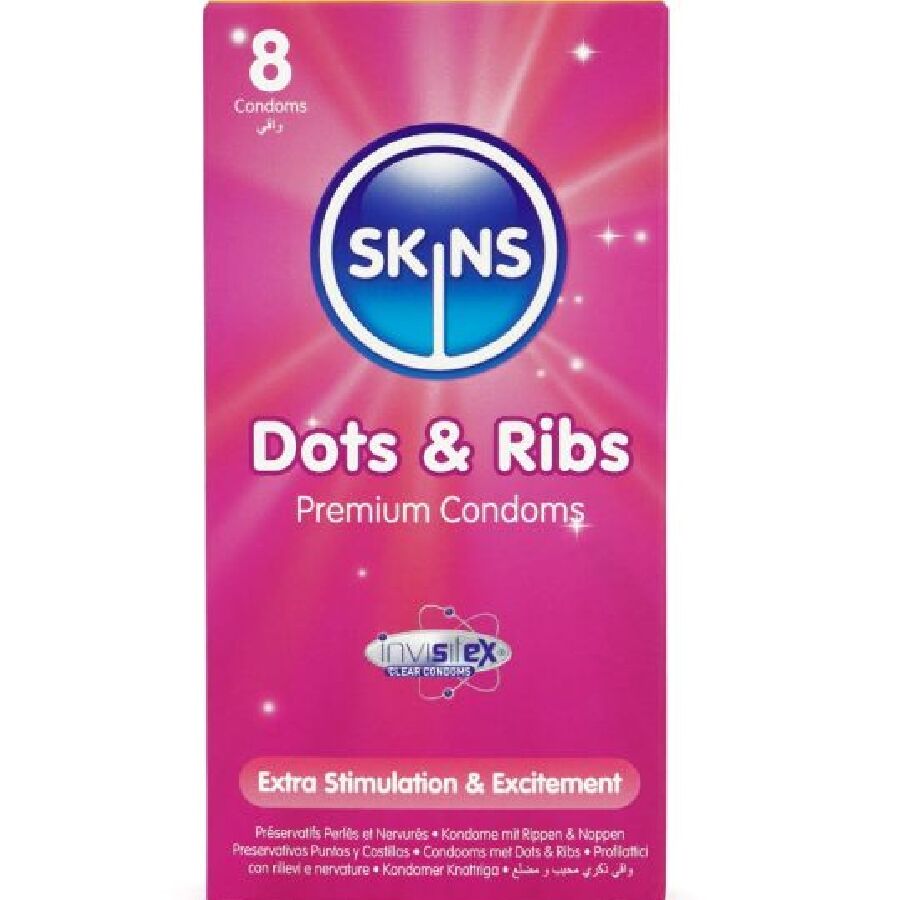 SKINS - Dots & Ribs Premium Pachet 8 Prezervative 1 img 213479 2b367c5f26ca703186e541737ebc60bd 1